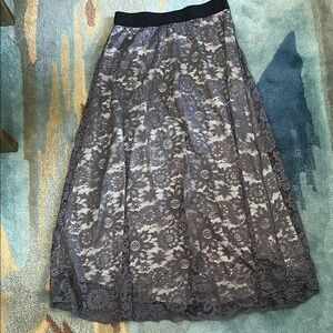 LuLaRoe Gray Maxi A-line Skirt for Cocktail